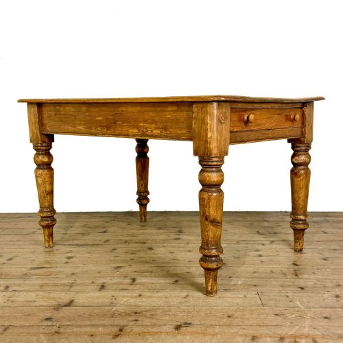 Antique Victorian Pine Kitchen Table
