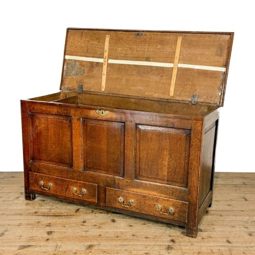 ANTIQUE LARGE OAK MULE CHEST - ADDITIONAL PHOTO 1