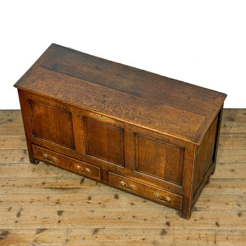 ANTIQUE LARGE OAK MULE CHEST - ADDITIONAL PHOTO 3