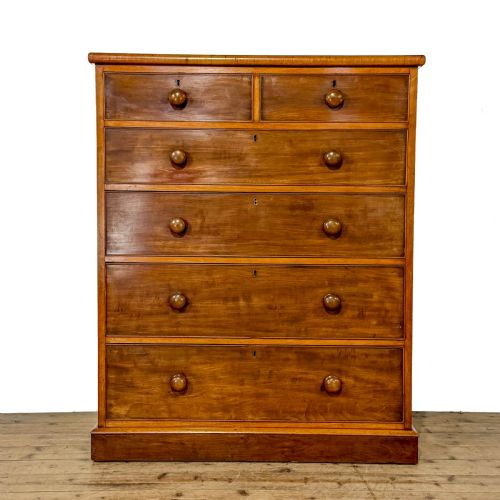 ANTIQUE VICTORIAN MAHOGANY CHEST OF DRAWERS