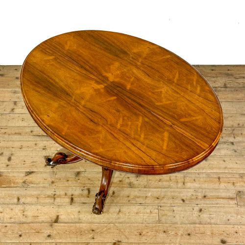 ANTIQUE 19TH CENTURY ROSEWOOD LOO TABLE - ADDITIONAL PHOTO 1