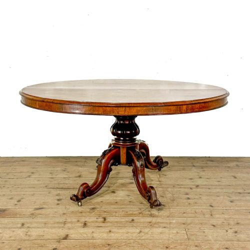 ANTIQUE 19TH CENTURY ROSEWOOD LOO TABLE - ADDITIONAL PHOTO 3