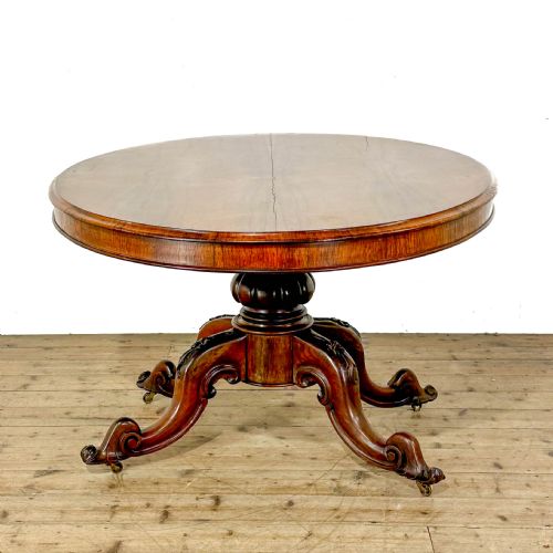 ANTIQUE 19TH CENTURY ROSEWOOD LOO TABLE - ADDITIONAL PHOTO 4