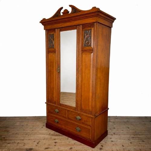 fig 1. Antique Edwardian Walnut Wardrobe
