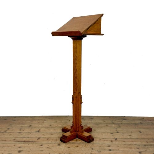 fig 1. Antique Oak Lectern