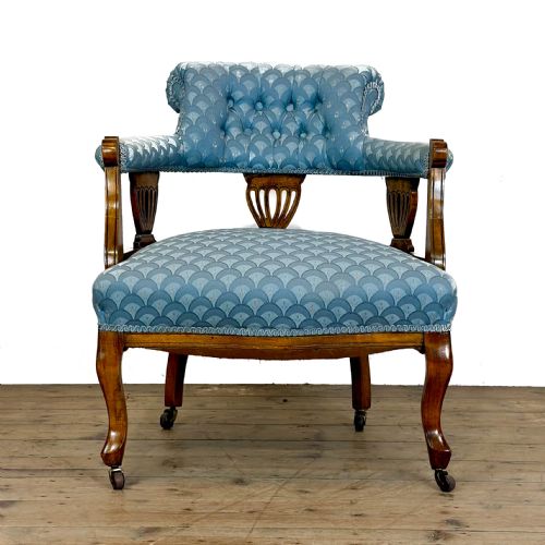 ANTIQUE EDWARDIAN MAHOGANY ARMCHAIR - ADDITIONAL PHOTO 1