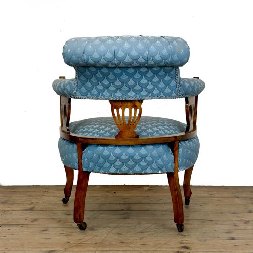 ANTIQUE EDWARDIAN MAHOGANY ARMCHAIR - ADDITIONAL PHOTO 3