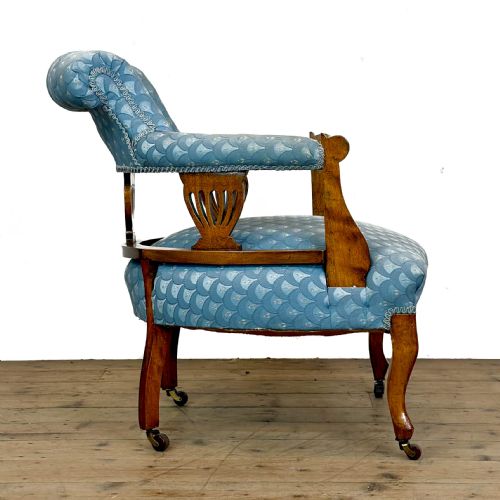 ANTIQUE EDWARDIAN MAHOGANY ARMCHAIR - ADDITIONAL PHOTO 4