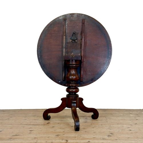 ANTIQUE GEORGIAN MAHOGANY TILT TOP TABLE - ADDITIONAL PHOTO 3