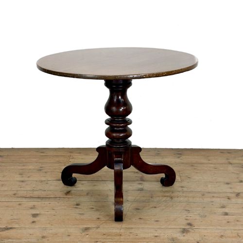 ANTIQUE GEORGIAN MAHOGANY TILT TOP TABLE - ADDITIONAL PHOTO 4