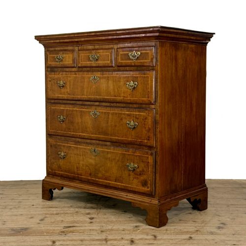 fig 1. Antique 18th Century Walnut Chest of Drawers