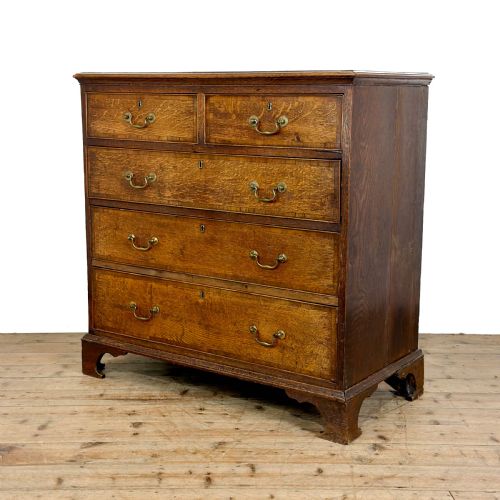 fig 1. Antique 19th Century Oak Chest of Drawers