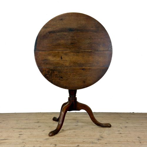 Antique Oak Tilt Top Table

