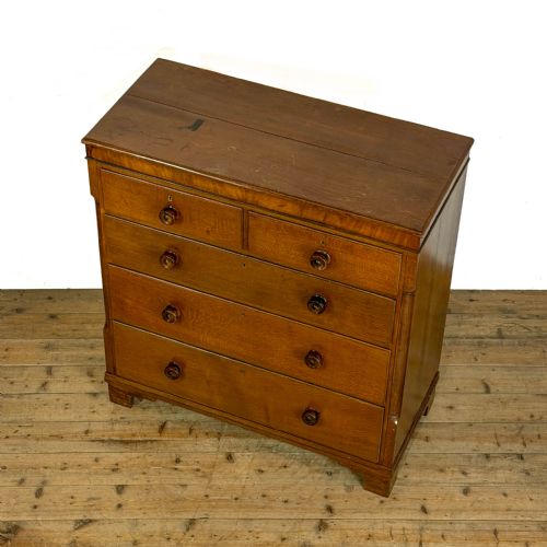 fig 1. Antique 19th Century Oak Chest of Drawers