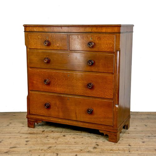 fig 2. Antique 19th Century Oak Chest of Drawers