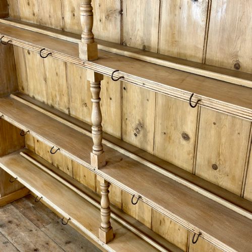 fig 1. Antique Large Victorian Pine Dresser Top Bookcase