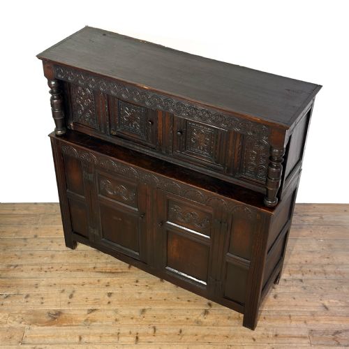 fig 1. Antique 17th Century Style Oak Court Cupboard