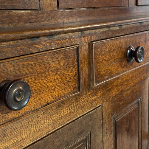 ANTIQUE 18TH CENTURY WELSH OAK CWPWRDD DEUDDARN - ADDITIONAL PHOTO 8