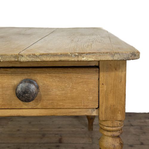 fig 1. Antique Rustic Pine Kitchen Table