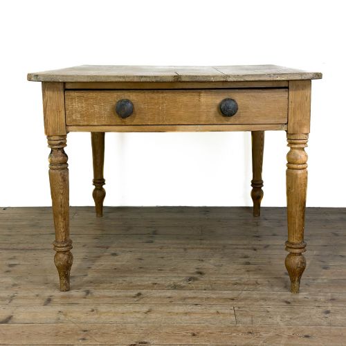 fig 2. Antique Rustic Pine Kitchen Table