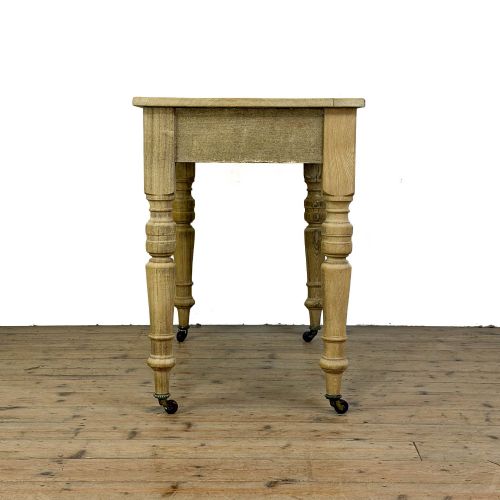 ANTIQUE STRIPPED PINE SIDE TABLE - ADDITIONAL PHOTO 3