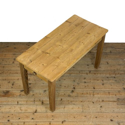 ANTIQUE RUSTIC WOODEN FARMHOUSE KITCHEN TABLE - ADDITIONAL PHOTO 2