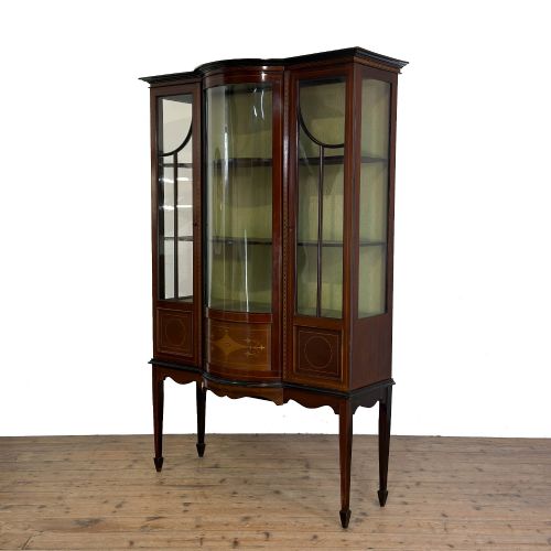 ANTIQUE EDWARDIAN MAHOGANY DISPLAY CABINET - ADDITIONAL PHOTO 2