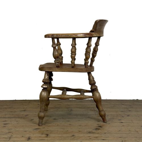 ANTIQUE CAPTAIN SMOKERS BOW ARMCHAIR - ADDITIONAL PHOTO 1
