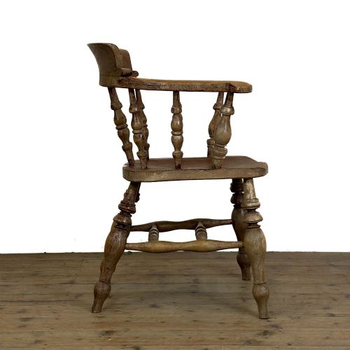 ANTIQUE CAPTAIN SMOKERS BOW ARMCHAIR - ADDITIONAL PHOTO 3