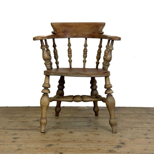 ANTIQUE CAPTAIN SMOKERS BOW ARMCHAIR - ADDITIONAL PHOTO 5