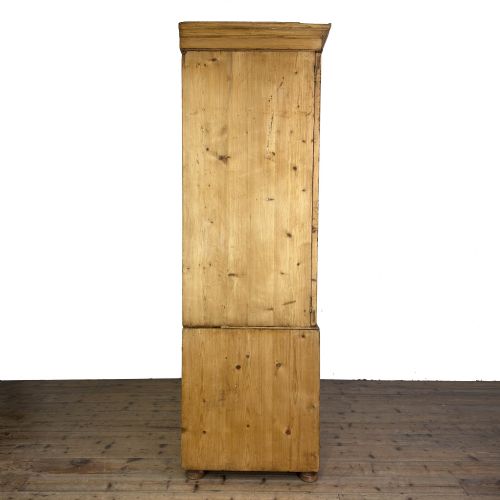 ANTIQUE 19TH CENTURY PINE LINEN PRESS CUPBOARD - ADDITIONAL PHOTO 4
