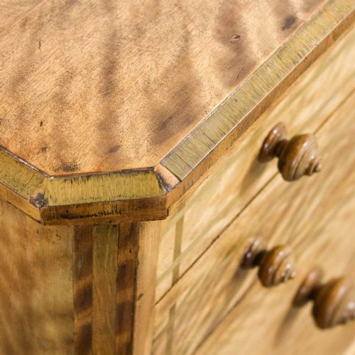 ANTIQUE VICTORIAN SATINWOOD CHEST OF DRAWERS - ADDITIONAL PHOTO 8