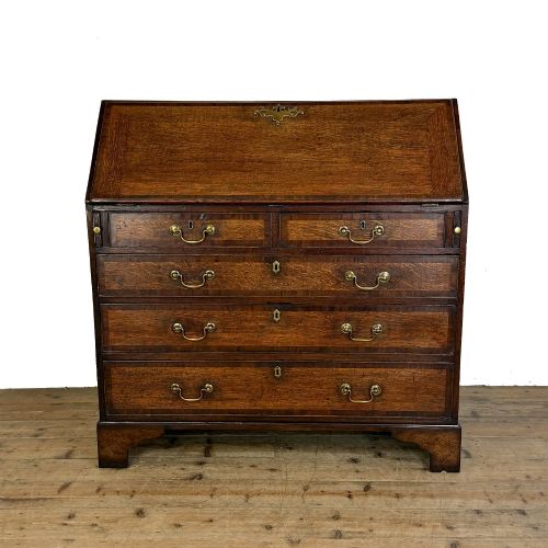 ANTIQUE GEORGIAN OAK WRITING BUREAU
