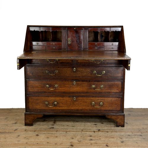 ANTIQUE GEORGIAN OAK WRITING BUREAU - ADDITIONAL PHOTO 1