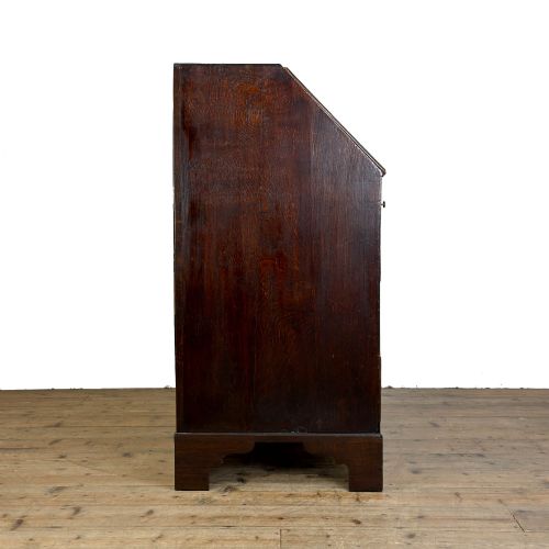 ANTIQUE GEORGIAN OAK WRITING BUREAU - ADDITIONAL PHOTO 9