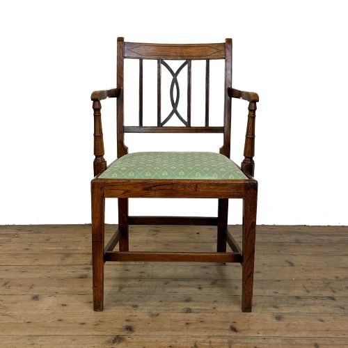 ANTIQUE SET OF SIX COUNTRY OAK DINING CHAIRS - ADDITIONAL PHOTO 2