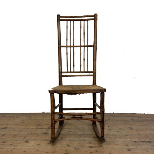 ANTIQUE FAUX BAMBOO ROCKING CHAIR - ADDITIONAL PHOTO 2