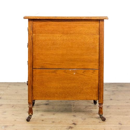 ANTIQUE EDWARDIAN OAK SMALL WRITING DESK - ADDITIONAL PHOTO 8
