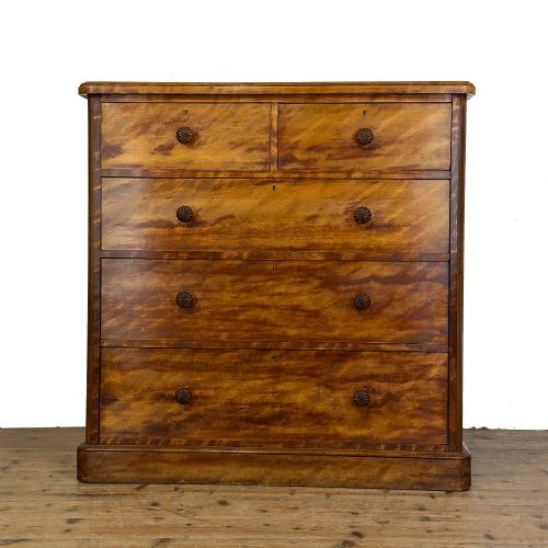 ANTIQUE VICTORIAN MAHOGANY CHEST OF DRAWERS