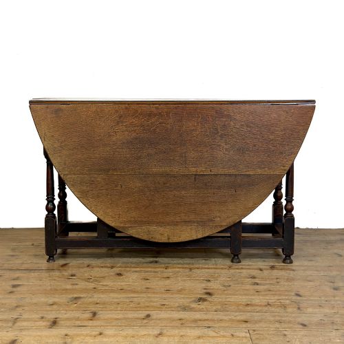 fig 2. Antique Georgian Oak Gate Leg Dining Table