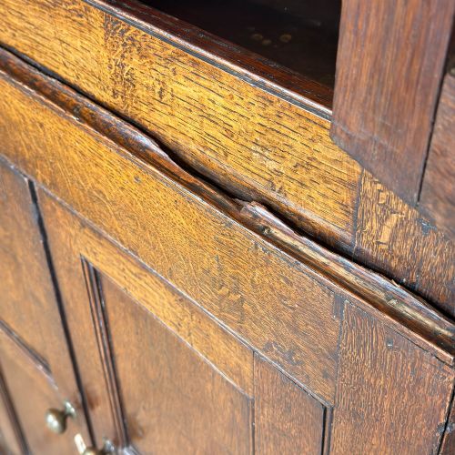 fig 2. Antique Welsh 18th Century Oak Corner Cupboard