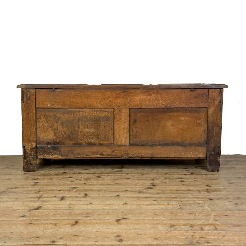 ANTIQUE 18TH CENTURY OAK COFFER - ADDITIONAL PHOTO 7
