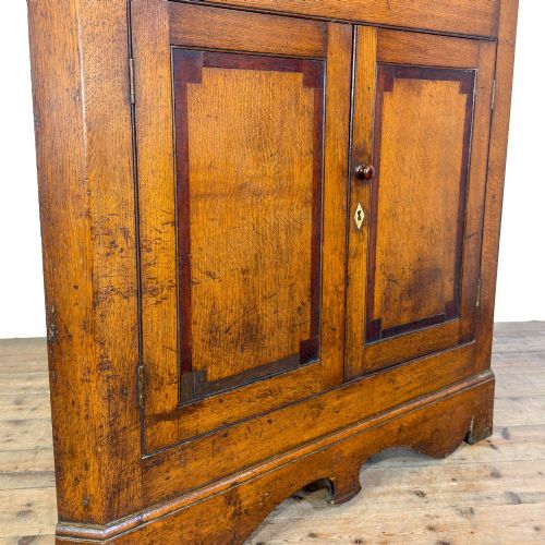 ANTIQUE GEORGIAN OAK CORNER CABINET - ADDITIONAL PHOTO 6