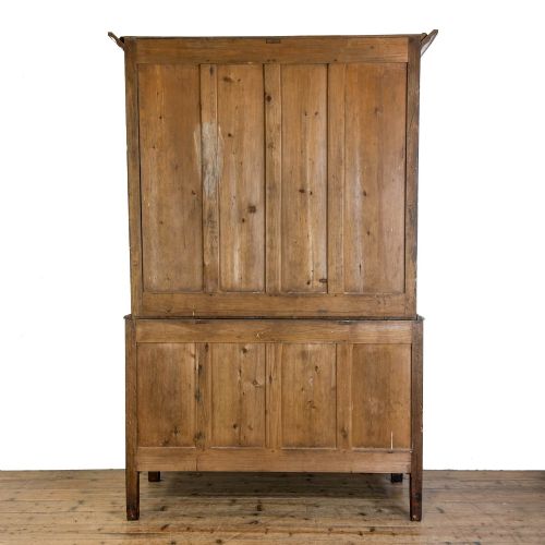 ANTIQUE 19TH CENTURY OAK LINEN PRESS CUPBOARD - ADDITIONAL PHOTO 7