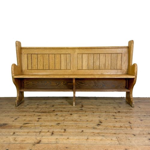 Antique Pine Chapel Pew