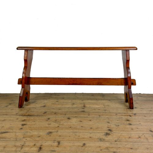 ANTIQUE PINE ORGAN BENCH SIDE TABLE