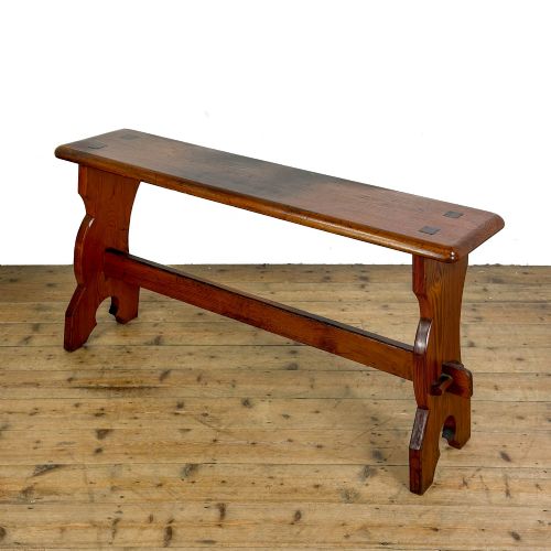 ANTIQUE PINE ORGAN BENCH SIDE TABLE - ADDITIONAL PHOTO 1