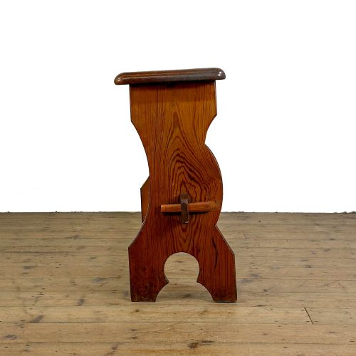 ANTIQUE PINE ORGAN BENCH SIDE TABLE - ADDITIONAL PHOTO 6