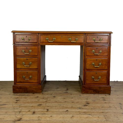 Antique Oak Pedestal Desk