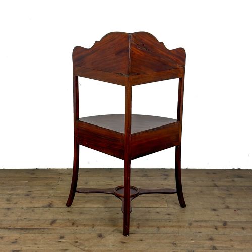 ANTIQUE MAHOGANY GEORGIAN CORNER WASHSTAND - ADDITIONAL PHOTO 4